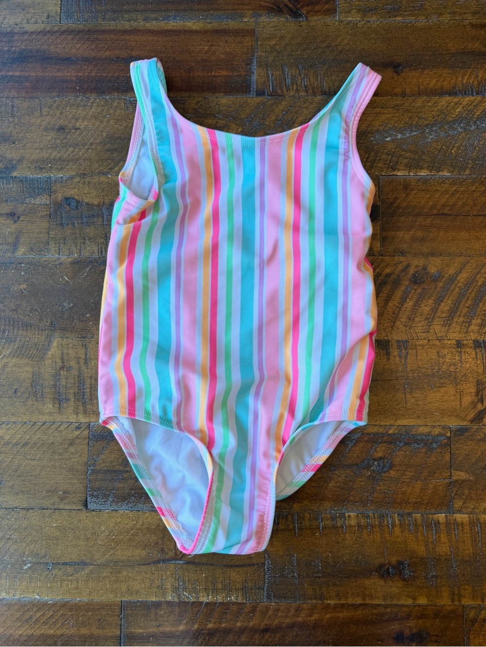 Cat & Jack Kids Striped One-Piece Swimsuit in Pink, Mint & Yellow